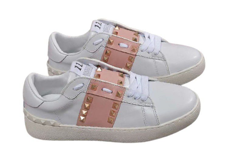 ולנטינו-VALENTINO WOMEN'S SHOES - White & Light Pink
