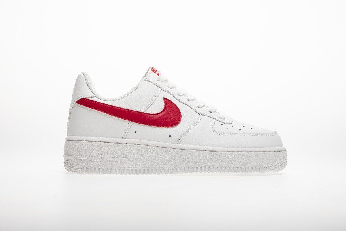 נעלי נייק-Nike Air Force 1 Low White Red – תמונה 4
