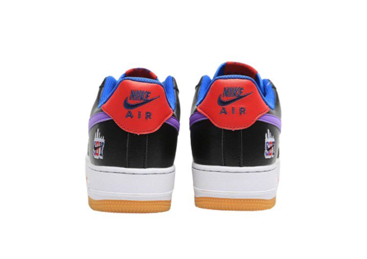 נעלי נייק -Nike Air Force 1 Low BLACK-MEDIUM PURPLE – תמונה 5
