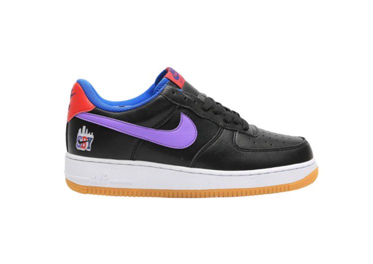 נעלי נייק -Nike Air Force 1 Low BLACK-MEDIUM PURPLE – תמונה 3