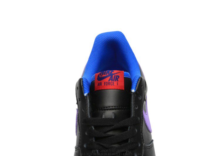נעלי נייק -Nike Air Force 1 Low BLACK-MEDIUM PURPLE – תמונה 7