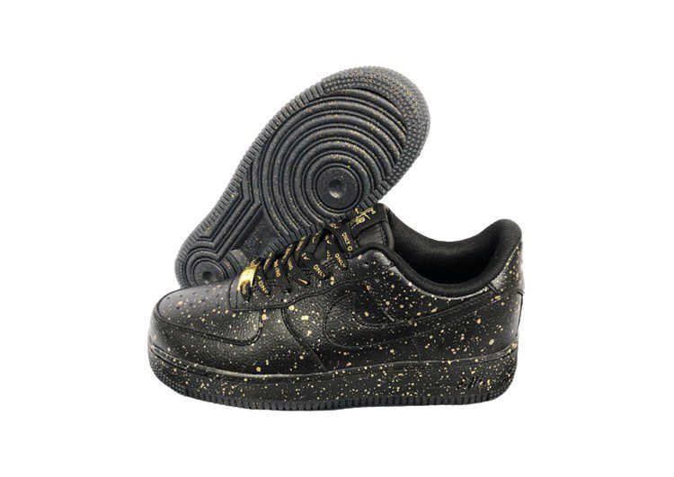 נעלי נייק -Nike Air Force 1 Low BOKARA GREY-GOLDEN GLOW – תמונה 4