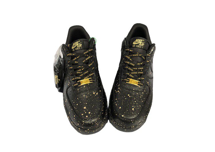 נעלי נייק -Nike Air Force 1 Low BOKARA GREY-GOLDEN GLOW – תמונה 5