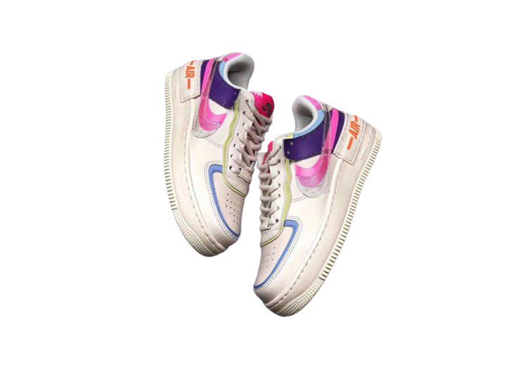 נעלי נייק -Nike Air Force 1 Low Blue Diamond-Brilliant Rose – תמונה 3