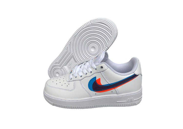 נעלי נייק -Nike Air Force 1 Low White-Red – תמונה 3