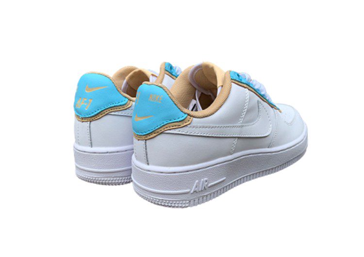 נעלי נייק -Nike Air Force 1 Low white-Summer Sky – תמונה 5