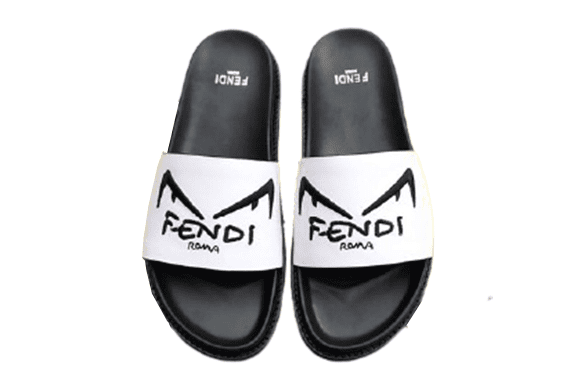 פנדי - FENDI SLIPPERS - White & Black
