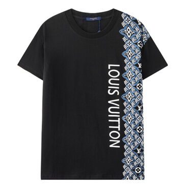 Louis Vuitton-לואי ויטון TSHIRT - Black Wild Blue Yonder & White