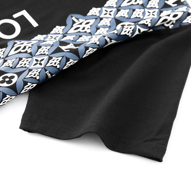 Louis Vuitton-לואי ויטון TSHIRT - Black Wild Blue Yonder & White – תמונה 5