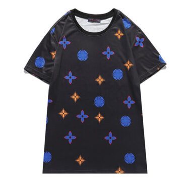 Louis Vuitton-לואי ויטון TSHIRT - Black & Blue Mix