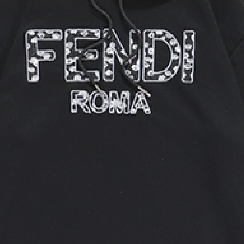 פנדי - FENDI HOODIES - Black & White Logo – תמונה 2