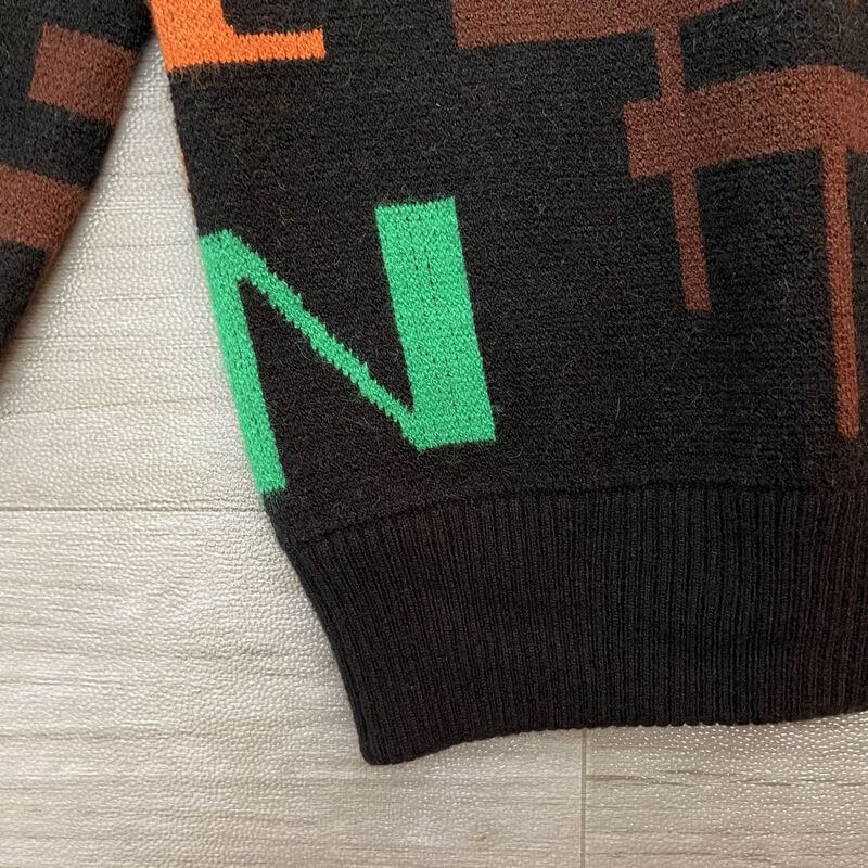 Louis Vuitton-לואי ויטון Sweter - Black Mix – תמונה 6