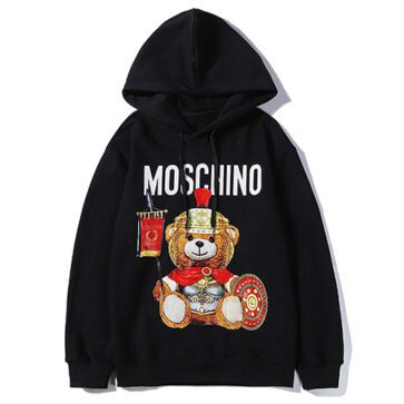 מוסקינו - MOSCHINO HOODIE - Black & White