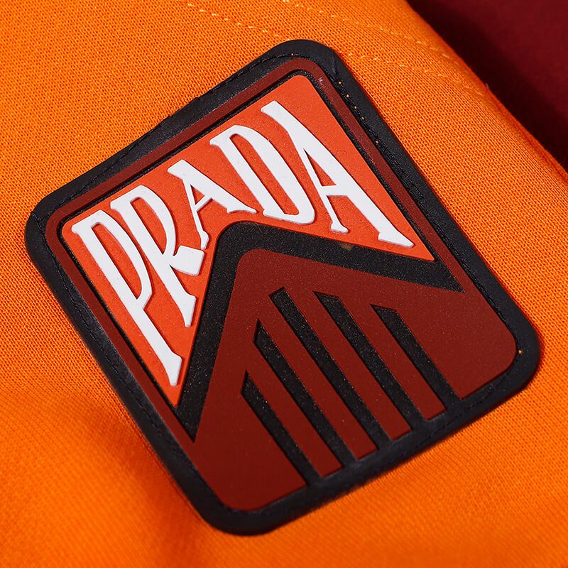 פראדה-PRADA- HOODIE- Falu Red & Safety ORG – תמונה 3