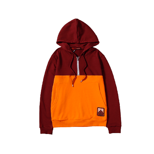 פראדה-PRADA- HOODIE- Falu Red & Safety ORG