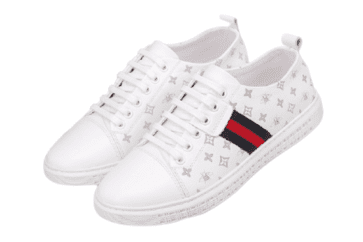 גוצ'י - GUCCI Shoe - White Smoke Green & Red