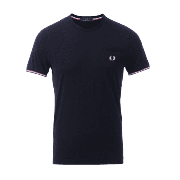 פרד פרי-FRED PERRY SHORT TSHIRT NAVE