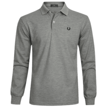 פרד פרי-FRED PERRY POLO LONG MEN - Gray