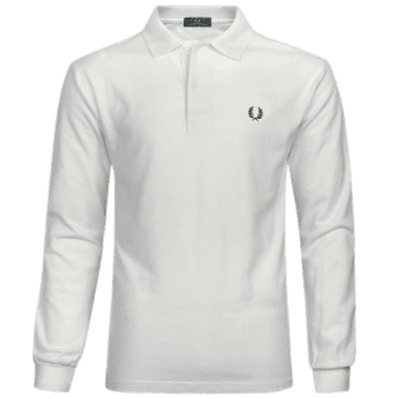 פרד פרי-FRED PERRY POLO LONG MEN - White