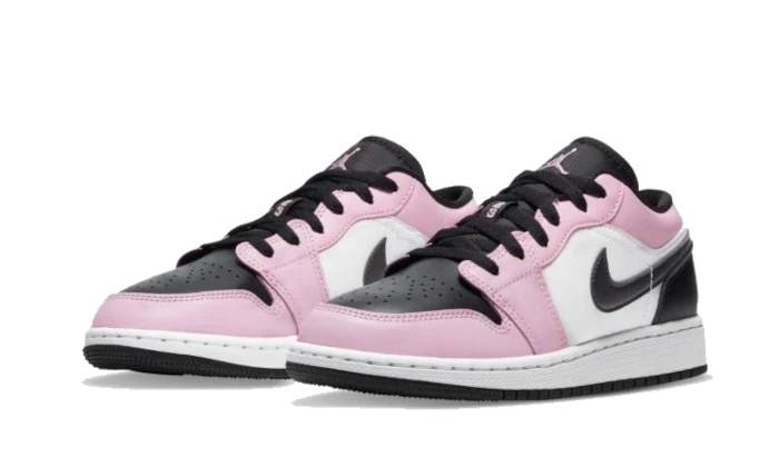 נעלי נייק-NIKE AIR JORDAN 1 LOW - White Light Arctic Pink – תמונה 3