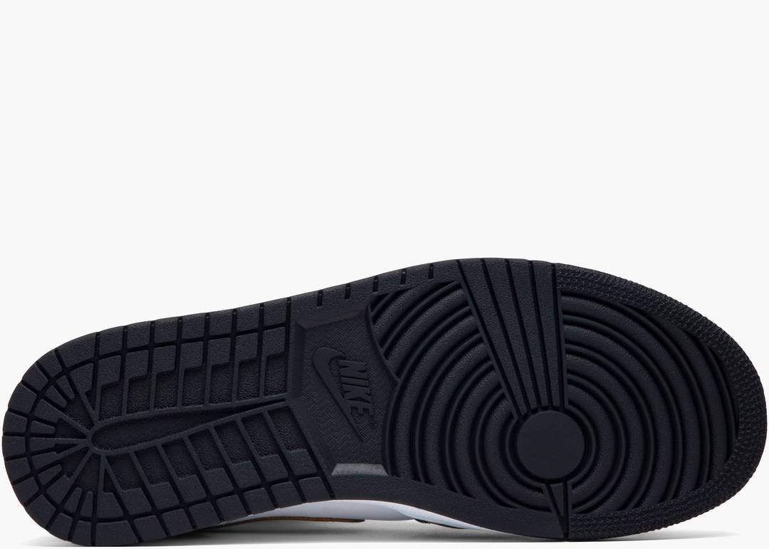 ⁦נייק ג'ורדן-Nike Air jordan 1 Mid - Patent Black White Gold⁩ – תמונה ⁦3⁩