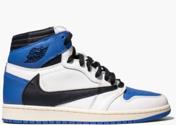 נייק ג'ורדן-Nike Air jordan 1 Mid - Travis Scott Fragment Military Blue
