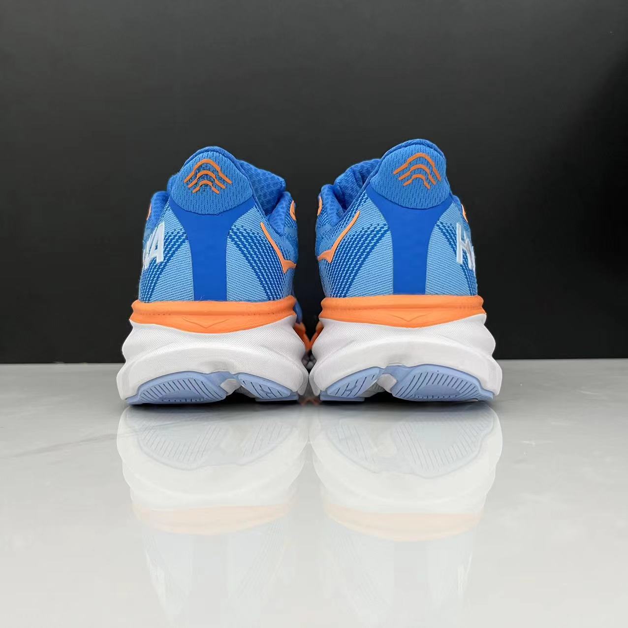 נעלי הוקה-HOKA ONE ONE Clifton 9 White Blue – תמונה 9