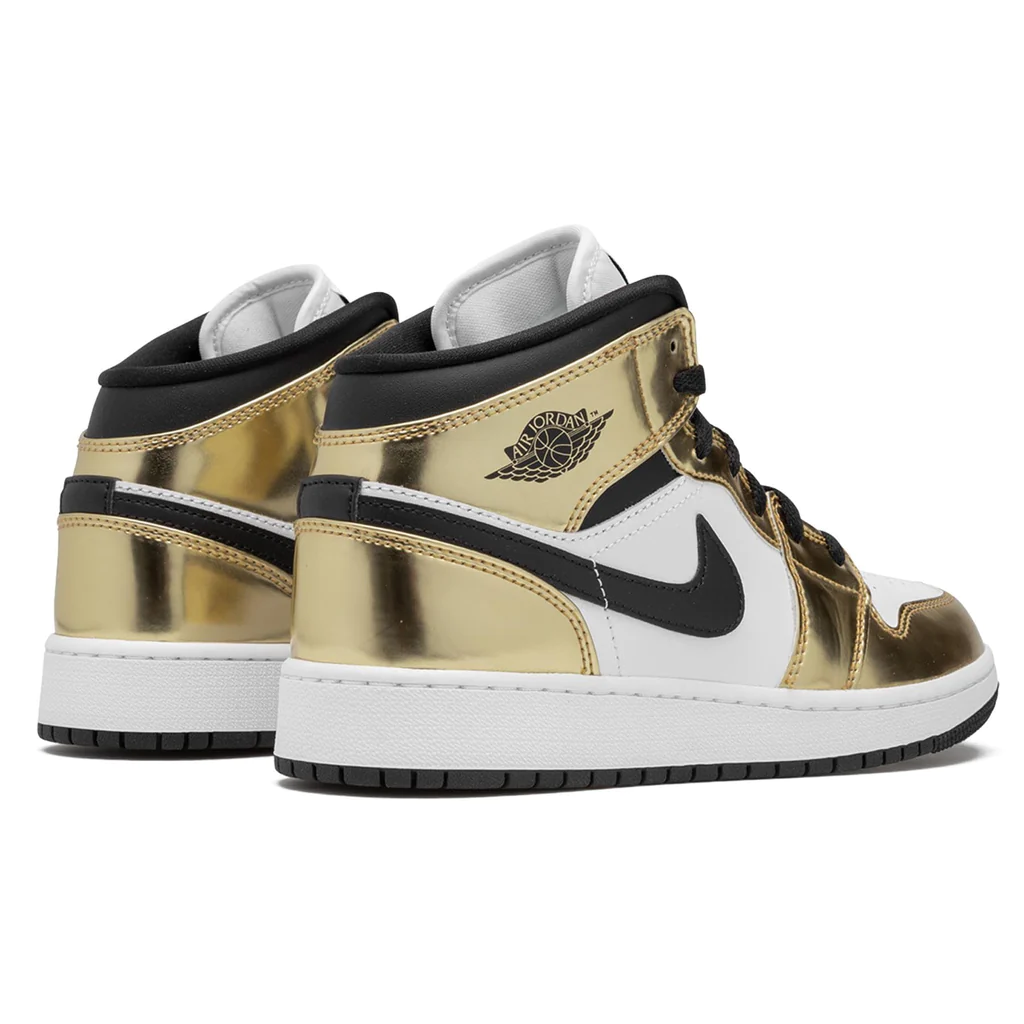 נייק ג'ורדן-Nike Air jordan 1 Mid - SE GS Metallic Gold – תמונה 2