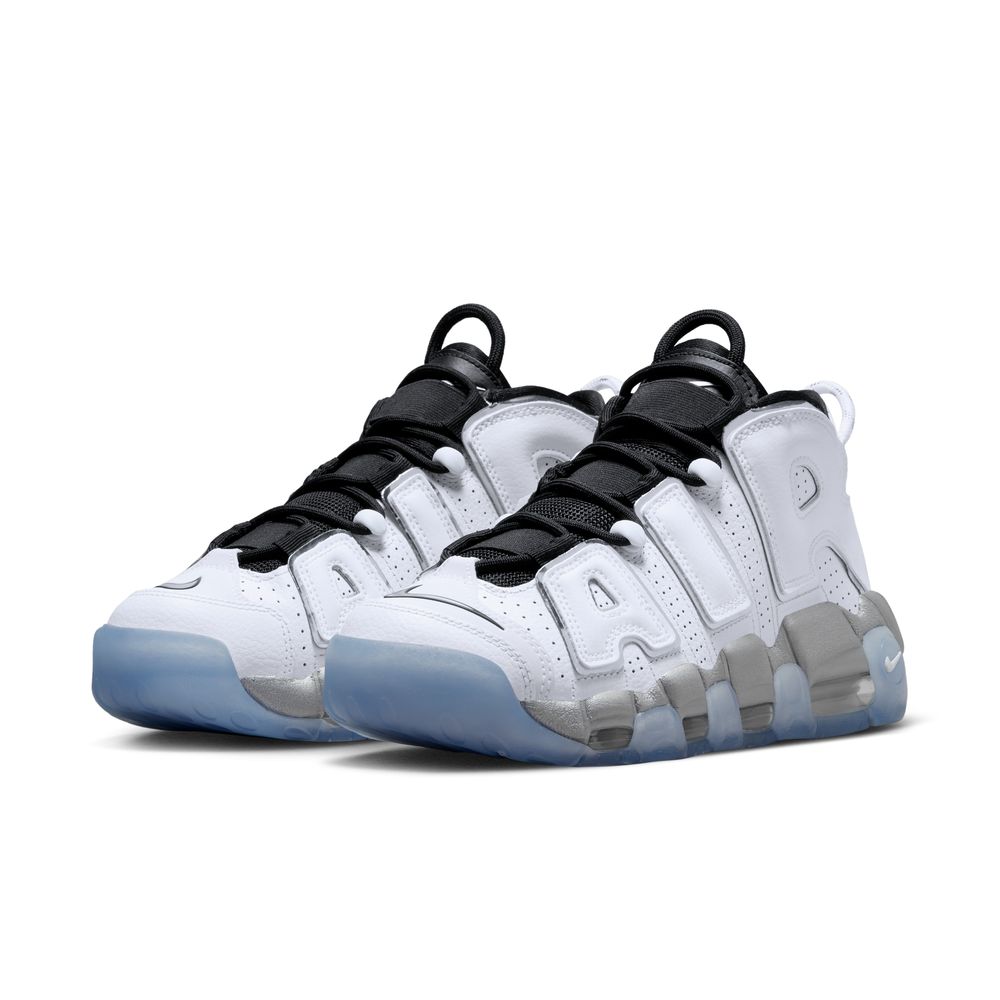 נייק אפטמפו סניקרס לגברים NIKE AIR MORE UPTEMPO '96 WHITE GREY – תמונה 3