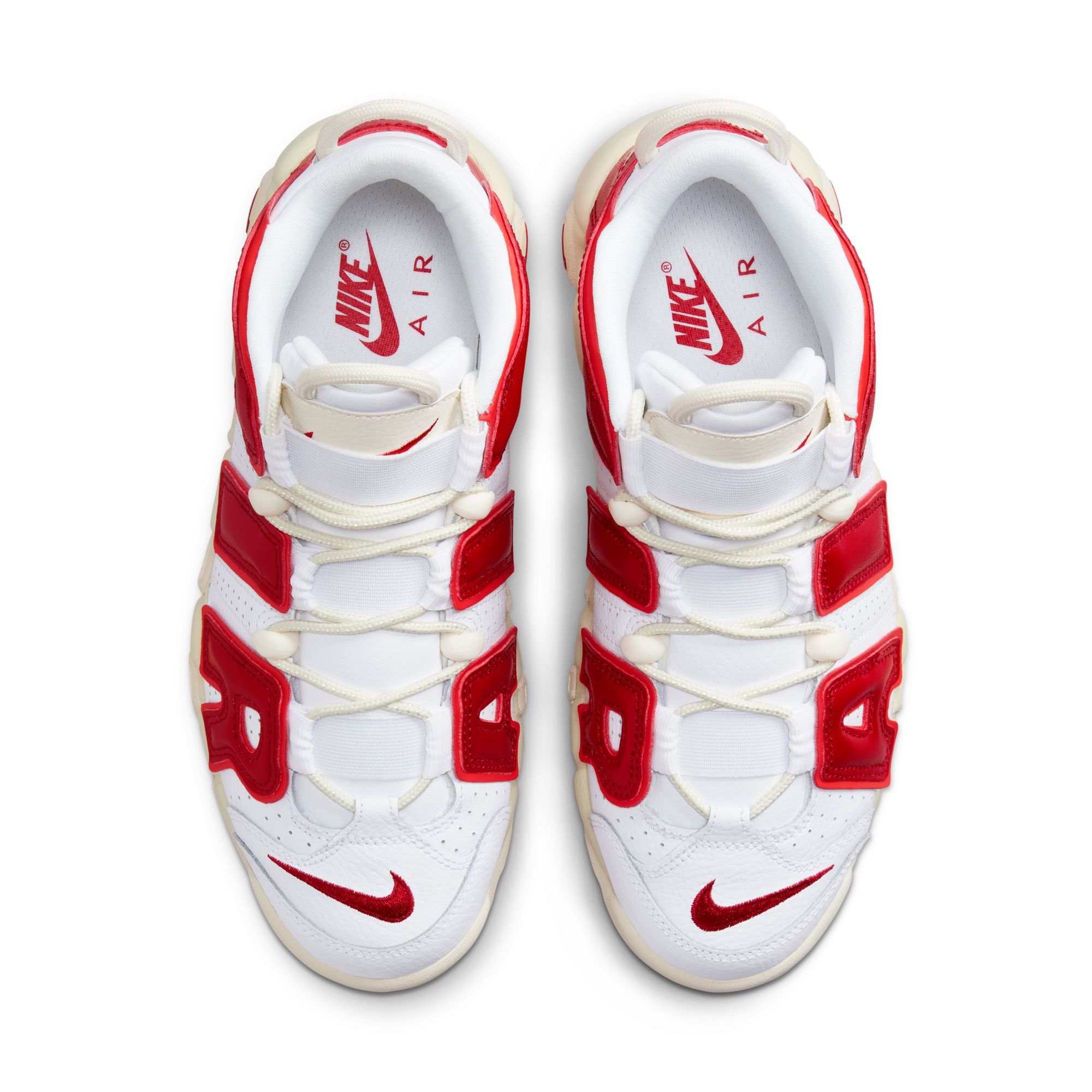 נייק אפטמפו סניקרס לגברים NIKE AIR MORE UPTEMPO '96 WHITE RED – תמונה 4