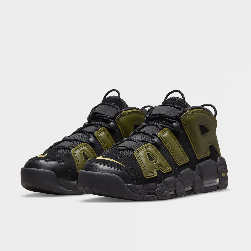 נייק אפטמפו סניקרס לגברים NIKE AIR MORE UPTEMPO '96 OLIVE BLACK – תמונה 2