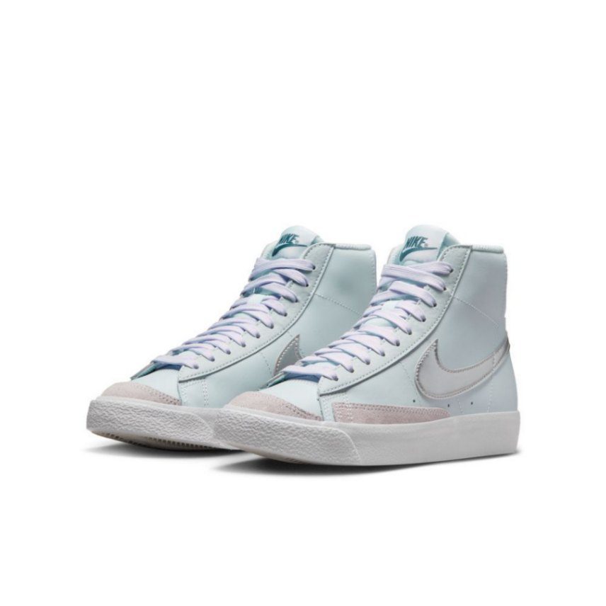 נייק בלייזר גבוהות- NIKE BLAZER MID '77 VINTAGE WHITE LIGHT BLUE – תמונה 3