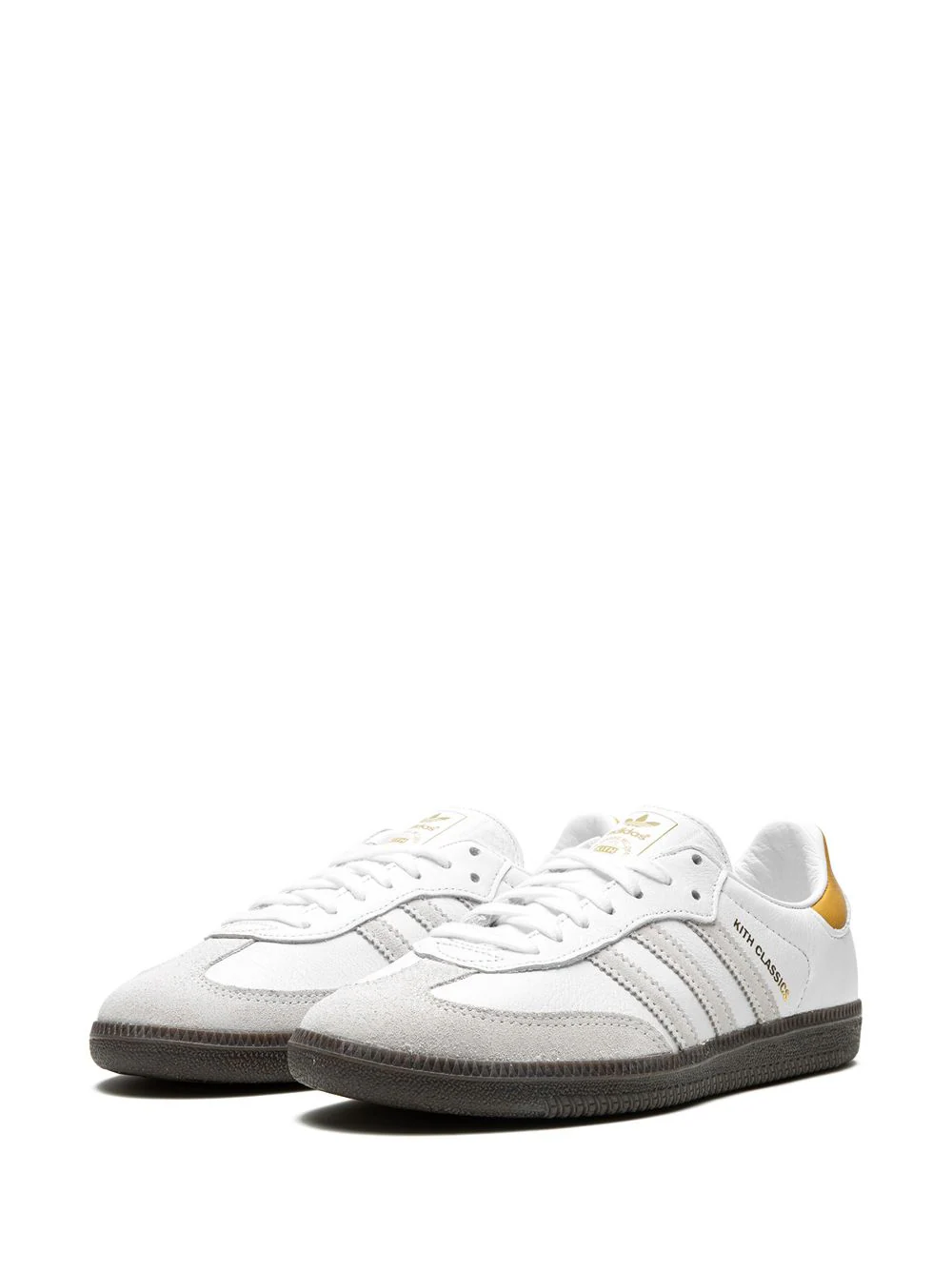 נעלי אדידס סמבה- x Kith Samba “White/Grey/Gold” sneakers – תמונה 4