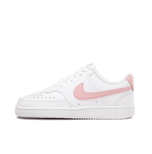 NIKE COURT VISION LOW WHITE AND PINK