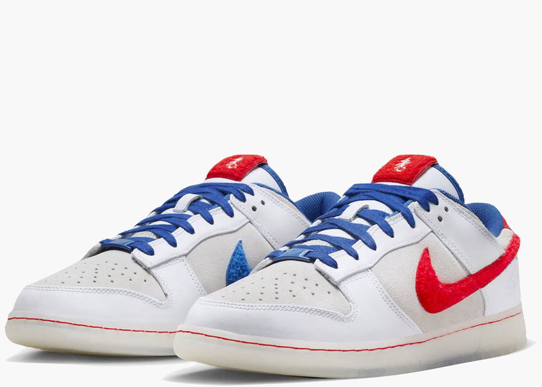 NIKE Dunk Low Retro PRM Year of the Rabbit White Crimson Varsity Royal – תמונה 3