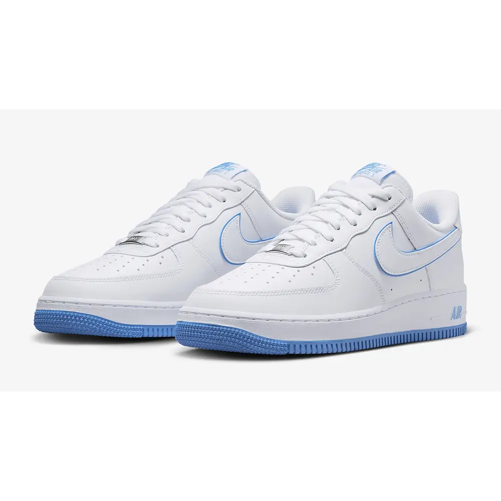 נעלי נייק-Nike Air Force 1 Low Outline White University Blue – תמונה 2