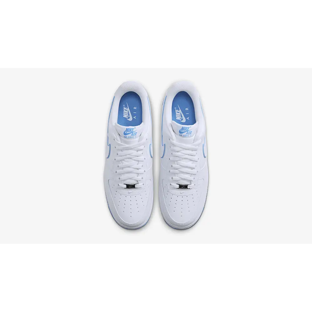 נעלי נייק-Nike Air Force 1 Low Outline White University Blue – תמונה 3