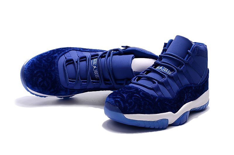 NIKE AIR JORDAN 11 “BLUE VELVET” ROYAL BLUE-WHITE FOR MEN AND WOMEN – תמונה 4