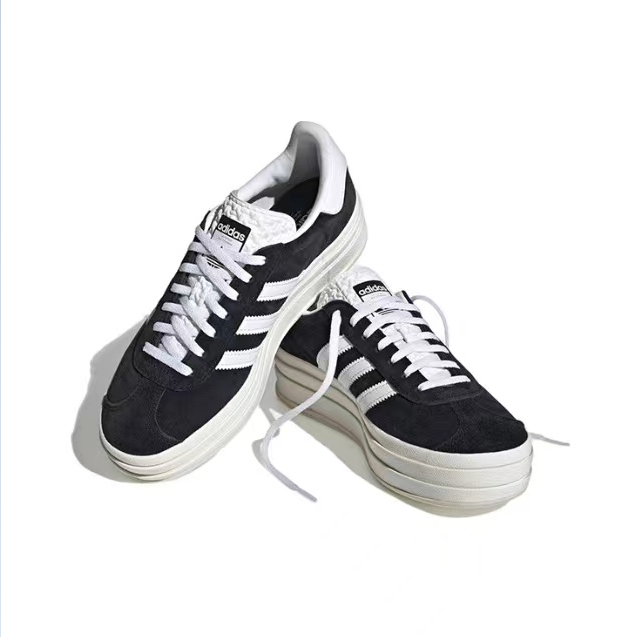 אדידס גאזל- ADIDAS GAZELLE BOLD SHOES Black/White – תמונה 3