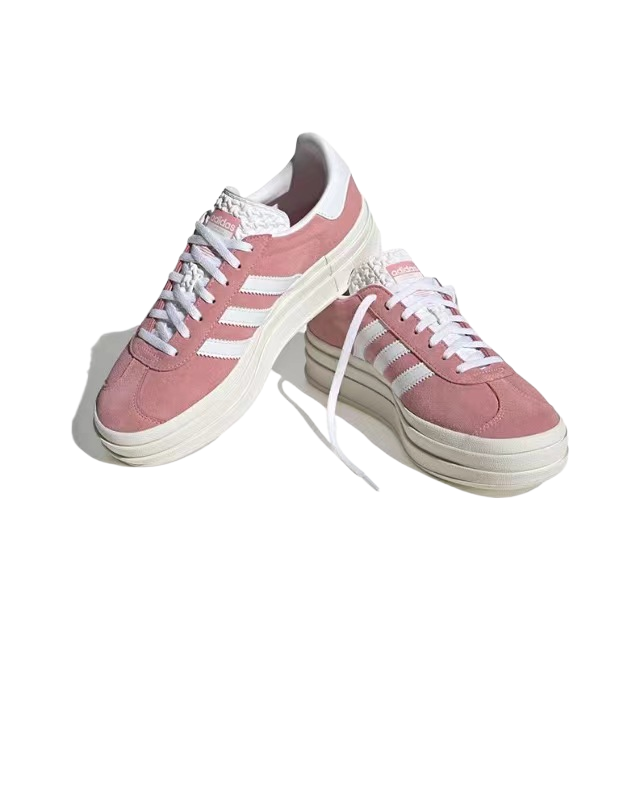 אדידס גאזל- ADIDAS GAZELLE BOLD SHOES Pink/White – תמונה 3