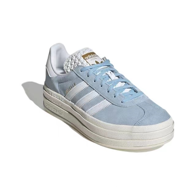אדידס גאזל- ADIDAS GAZELLE BOLD SHOES Sky blue/white – תמונה 5