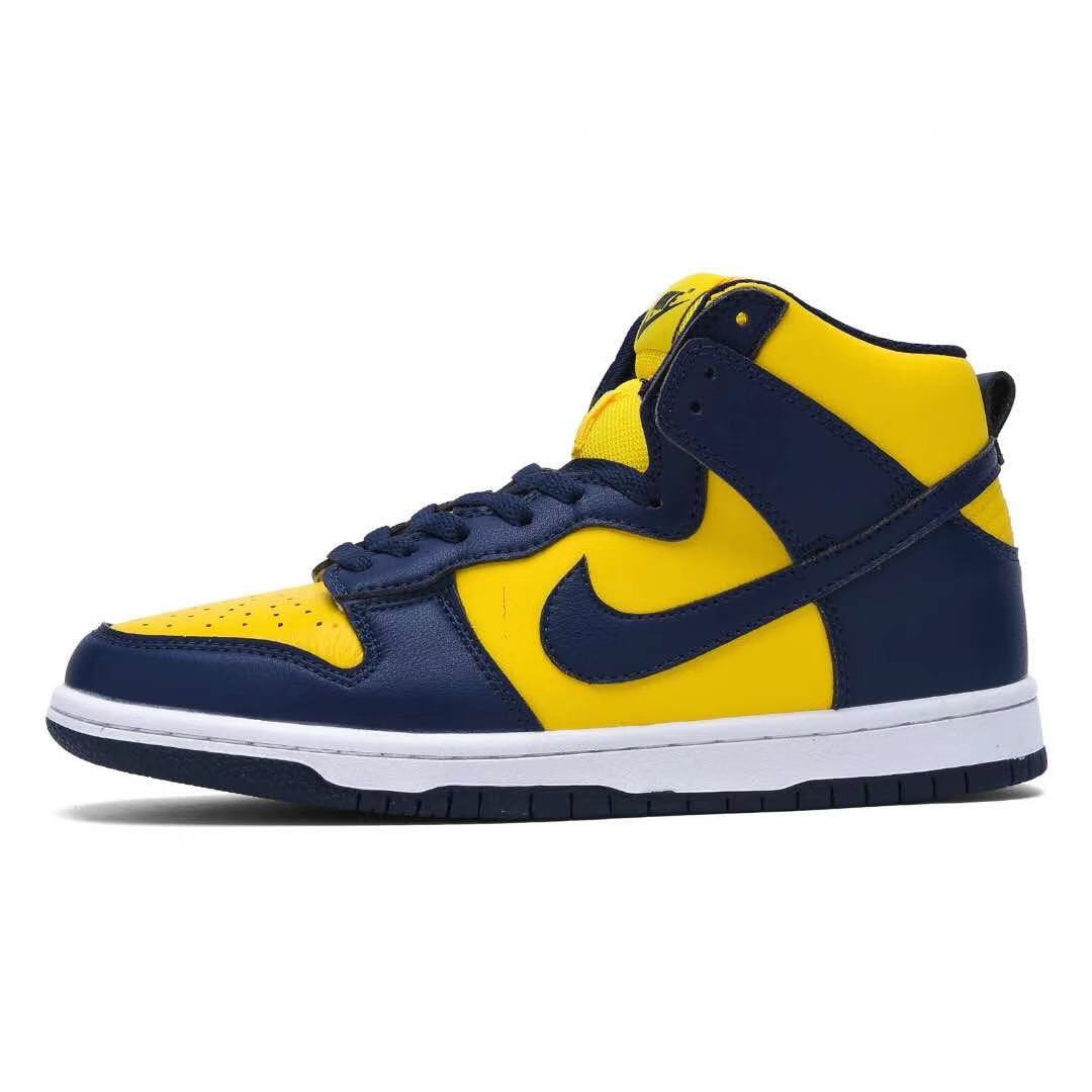 נייק דאנק- NIKE DUNK HIGH Yellow Blue – תמונה 9
