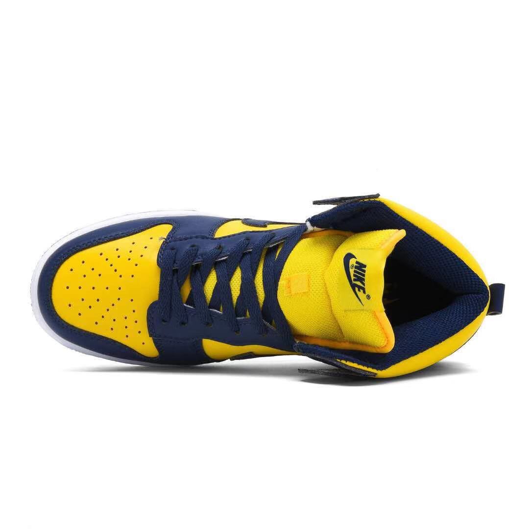 נייק דאנק- NIKE DUNK HIGH Yellow Blue – תמונה 3