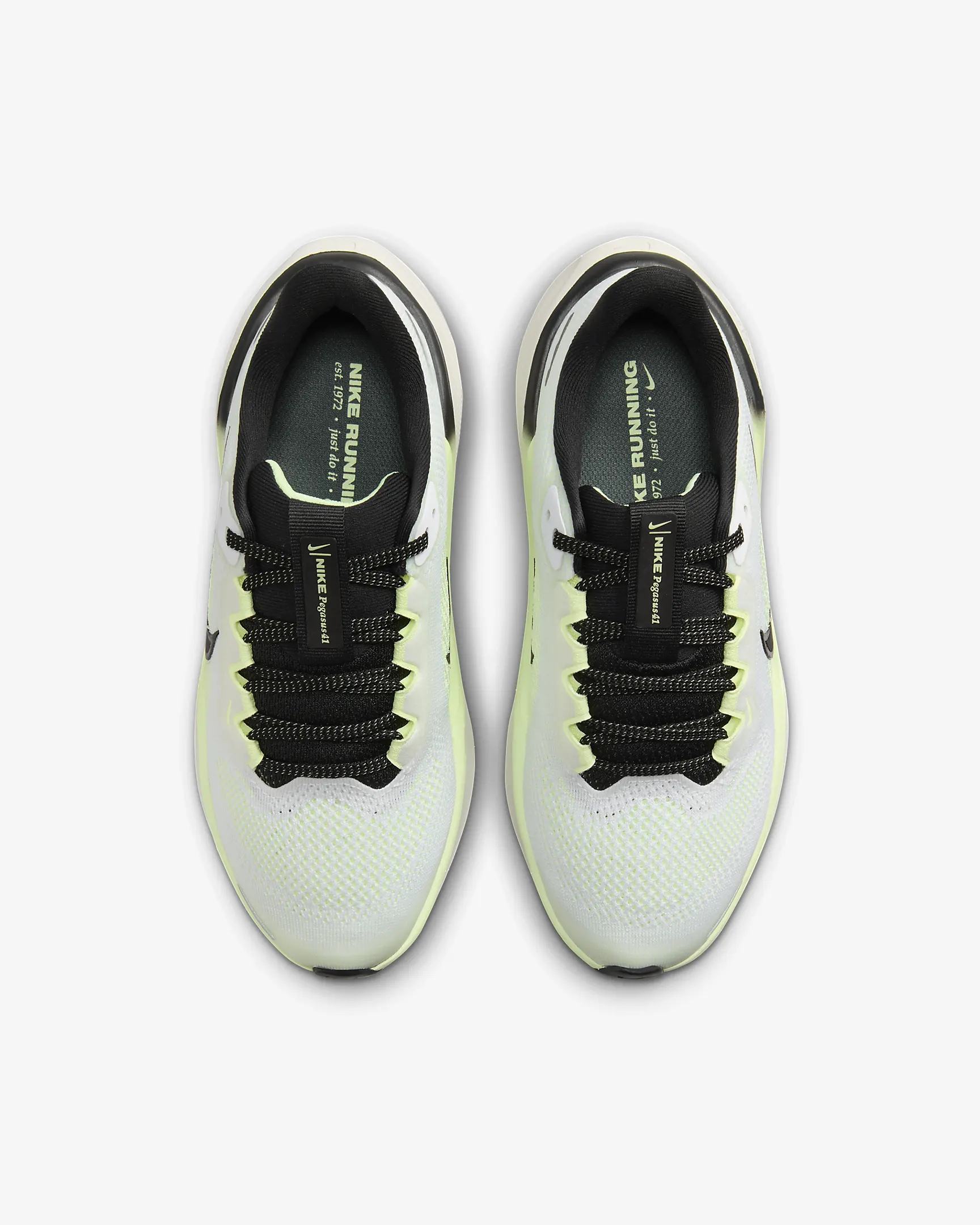 נעלי נייק פגסוס - Nike Pegasus 41 White/Barely Volt – תמונה 4