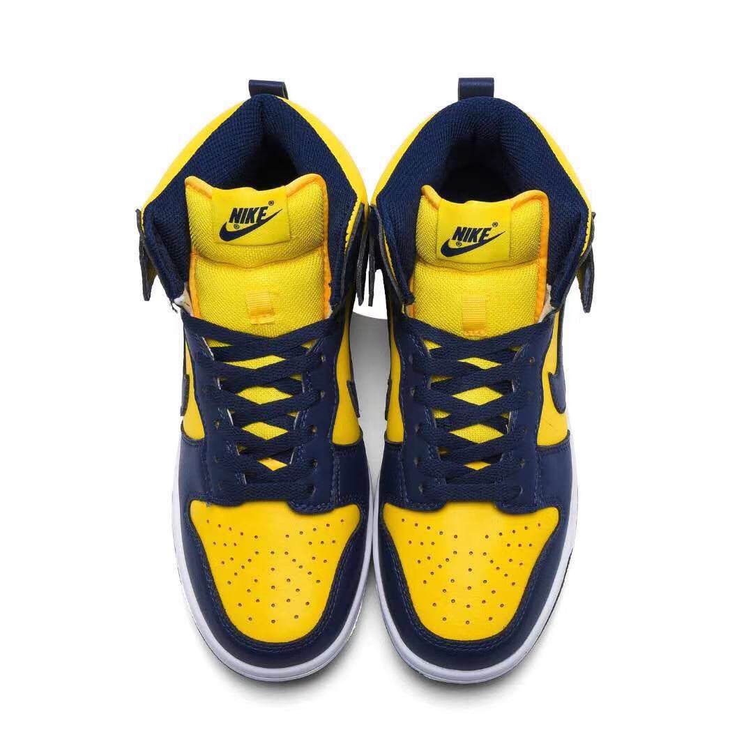 נייק דאנק- NIKE DUNK HIGH Yellow Blue – תמונה 4