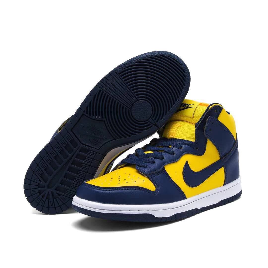 נייק דאנק- NIKE DUNK HIGH Yellow Blue – תמונה 5