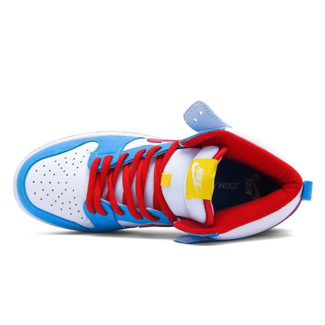 נייק דאנק- NIKE DUNK HIGH White Blue Red – תמונה 3