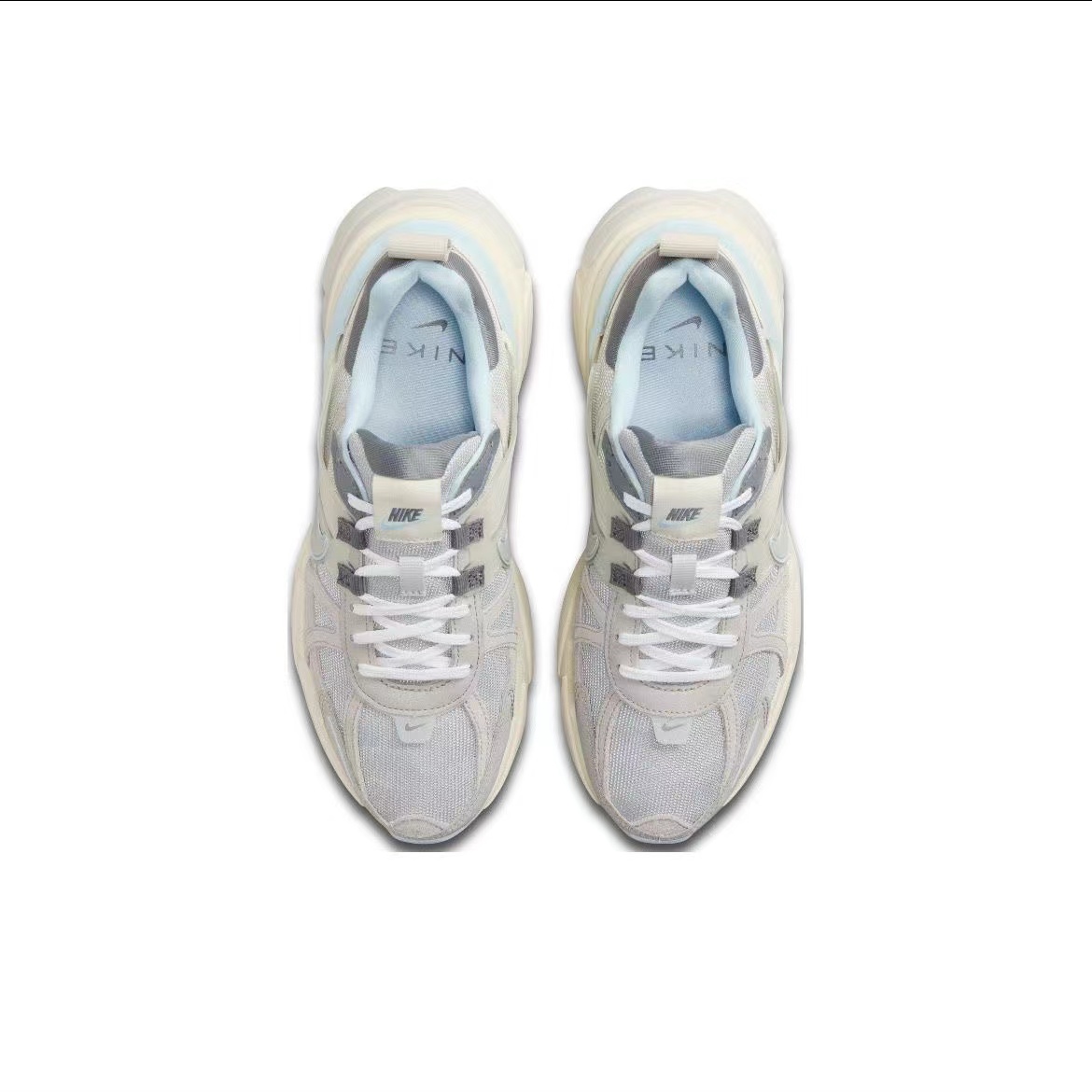 נעלי נייק סניקרס Nike V2K Run Gray Cream Paste – תמונה 4