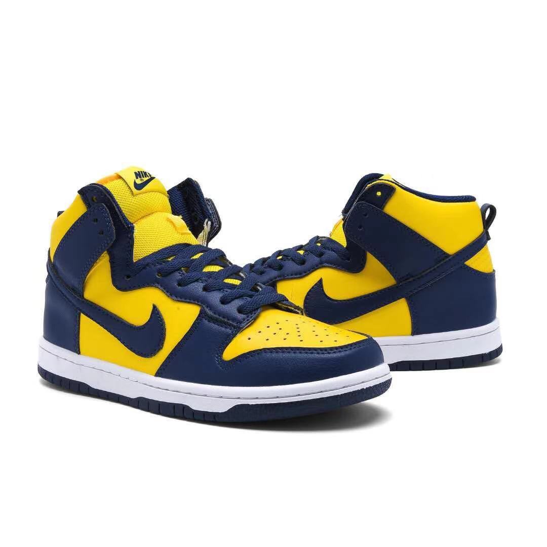 נייק דאנק- NIKE DUNK HIGH Yellow Blue – תמונה 6