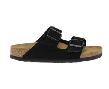 כפכפי בירקנשטוק | Birkenstock Arizona fur Suede Black